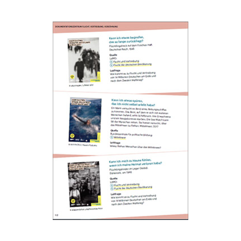 Übersichtsblatt Unterrichtsmaterial
