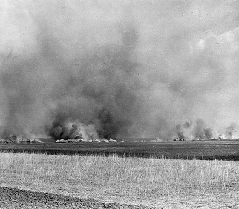 Schwarz-Weiß Schlachtfeld