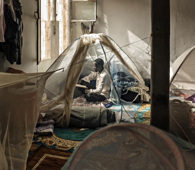 Sonderausstellung im Dokumentationszentrum Flucht, Vertreibung Versöhnung in Kooperation mit UNHCR: "Becoming Who You Are - Studium trotz Flucht", 25. April 2024
