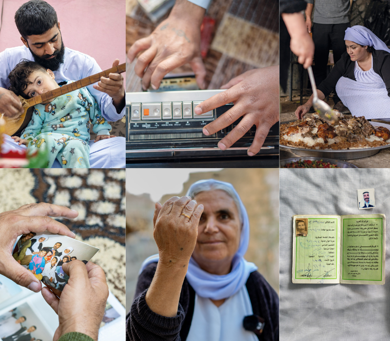 Collage mehrerer Bilder in Workshopsituationen