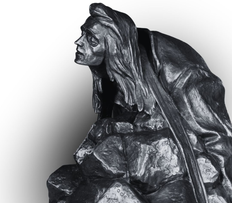 Bronzeskulptur eines Mannes